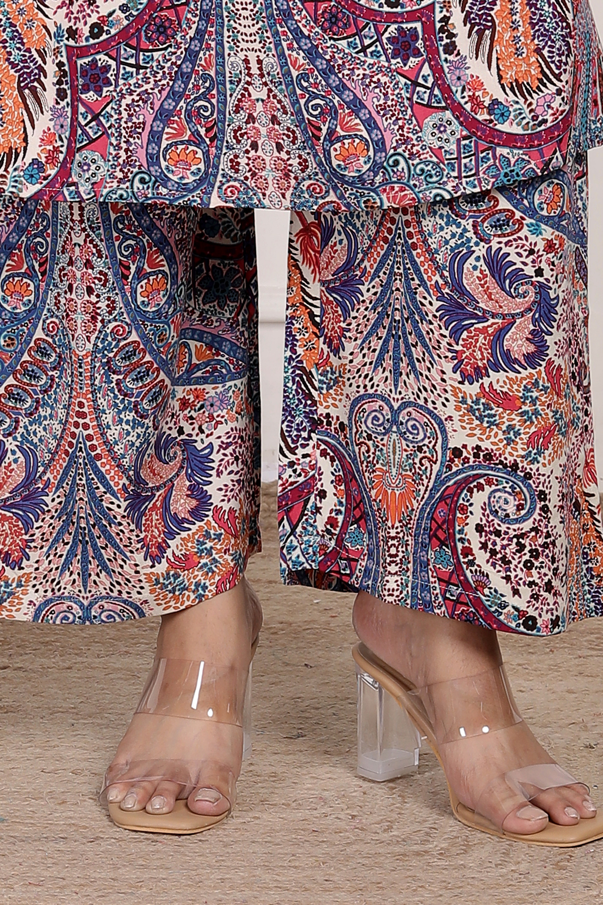 Vibrant Multicolor Abstract Rayon Co-ord Set