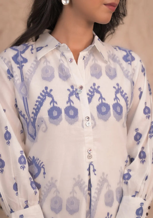 Purple Ikat Palazzo Co-ord Set