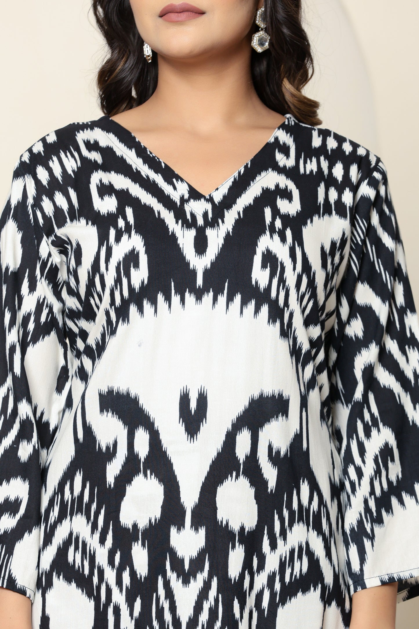 Black Solid Cotton Voile Palazzo Suit Set